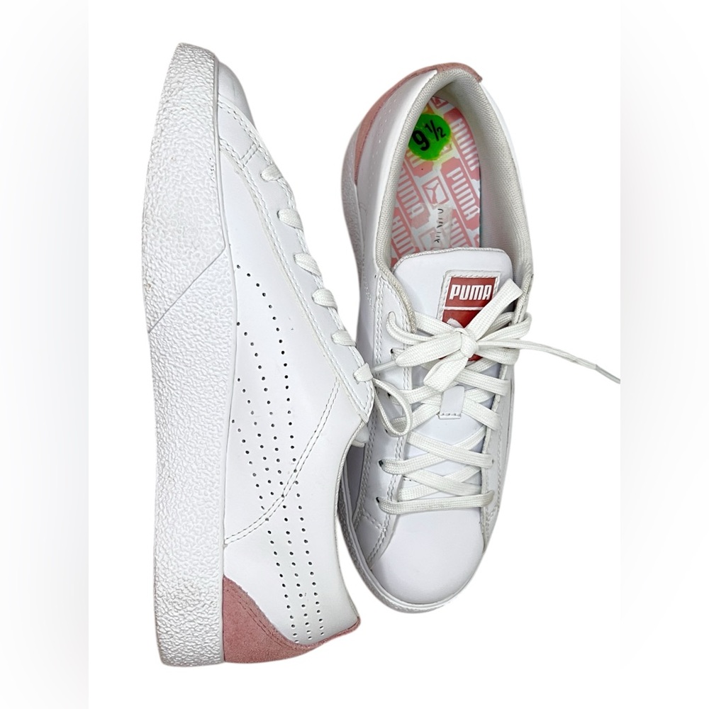 Women White Pink Puma Tennis Snikers Size 9.5 - Picture 7 of 7